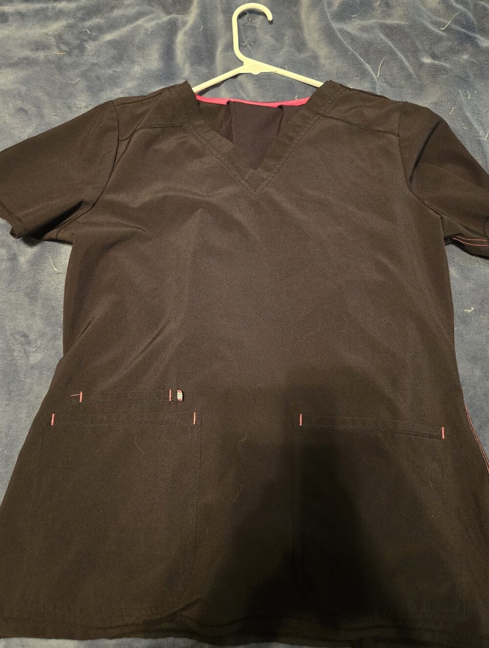 Women’s Black Scrub Set with Pink Trim
